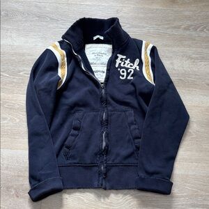 VTG Y2K 90s Abercrombie & Fitch Distressed Muscle Full Zip Spellout Size Medium